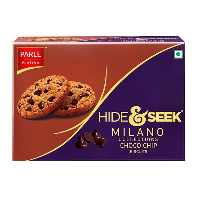 Parle Hide and Seek Milano Choco Chip Flavoured Biscuits | Artificial Flavour-free