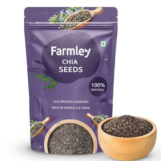 Farmley Premium Natural Chia Seeds Rich in Protein & Fiber