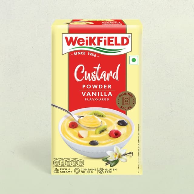 Weikfield Custard Powder Vanilla Flavour Carton