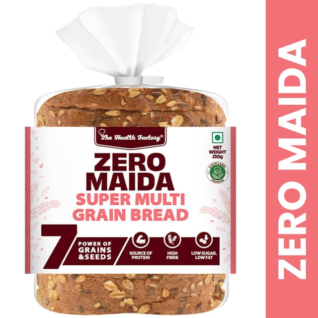The Health Factory Zero Maida Multigrain Bread | Clean Label - Not Brown