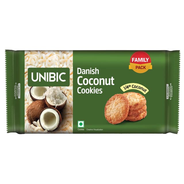 Unibic Danish Coconut Flavoured Biscuits | Trans Fat-free