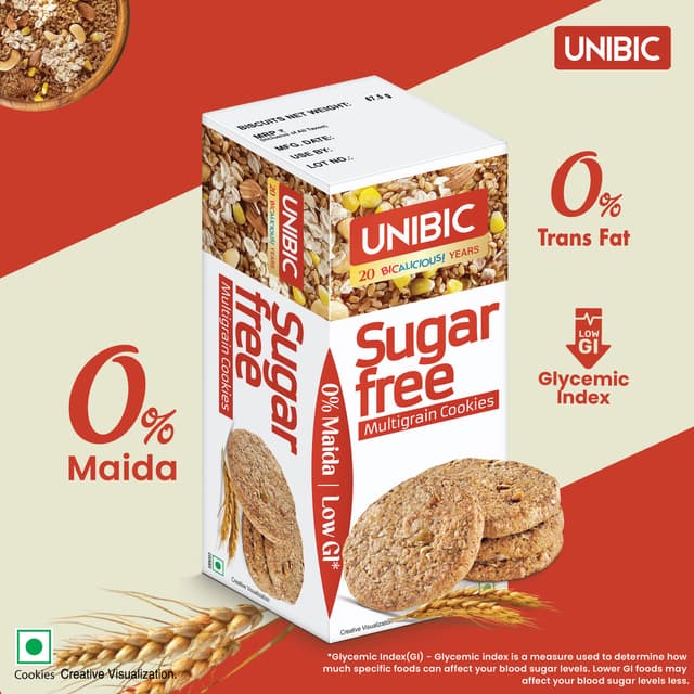 Unibic Multigrain Butter Sugar Free Biscuits | Trans Fat-free