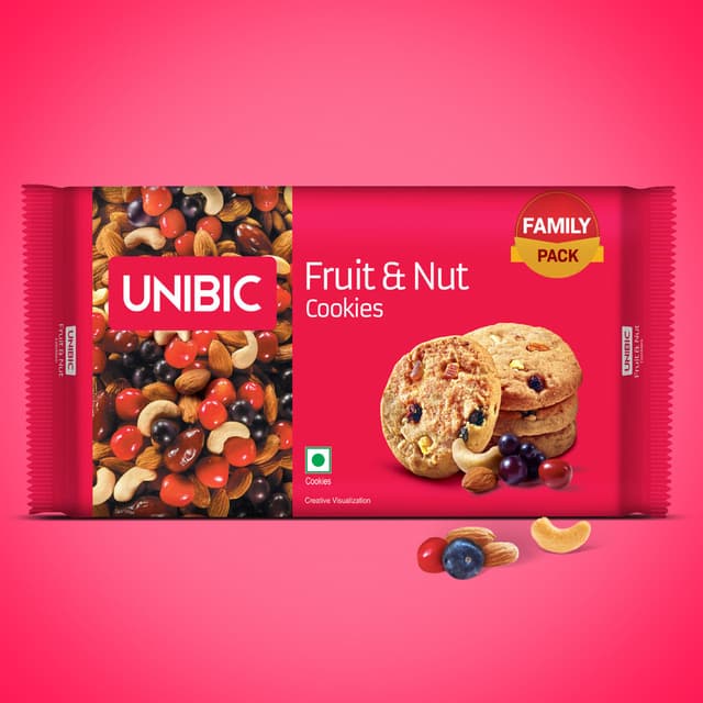 Unibic Fruit & Nut My Favourite Pack Dry Fruit Biscuits | Cholesterol-free