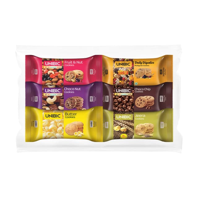 Unibic Fruit and Nutand Pista Badam Assorted Biscuits | Artificial Colour-free