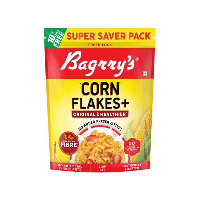 Bagrrys Corn Flakes Plus Original Healthier - Added Fibre