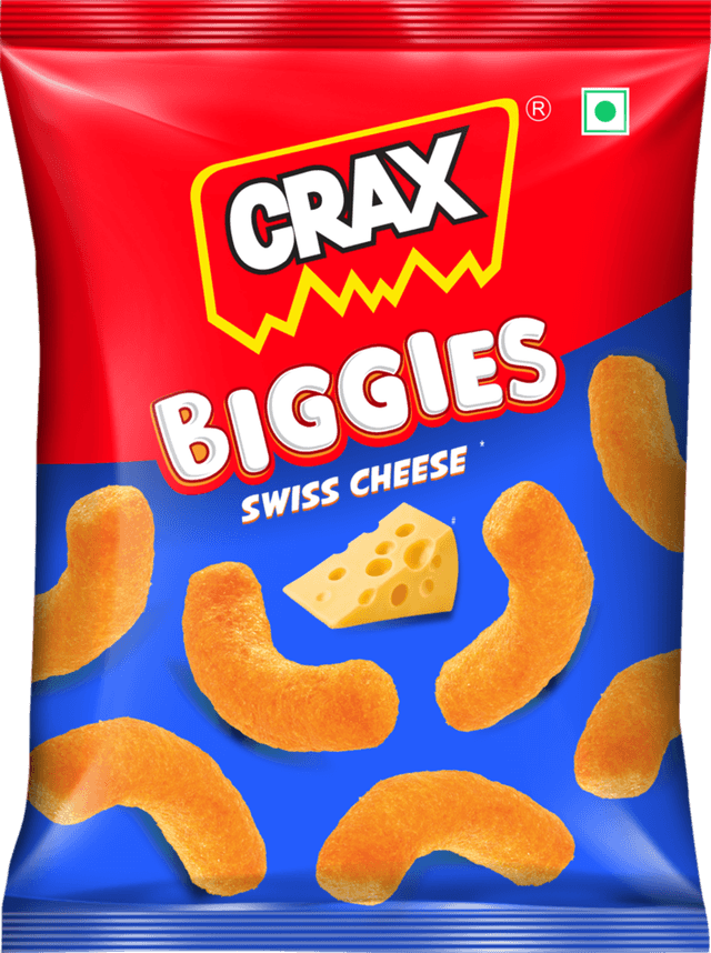 Crax Biggies Swiss Cheese Puff Snacks
